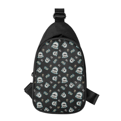 Cartoon Mummy Pattern Print Chest Bag