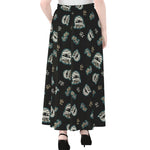 Cartoon Mummy Pattern Print Chiffon Maxi Skirt