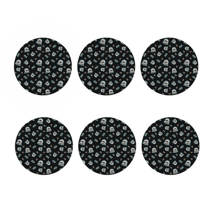 Cartoon Mummy Pattern Print Coaster Set