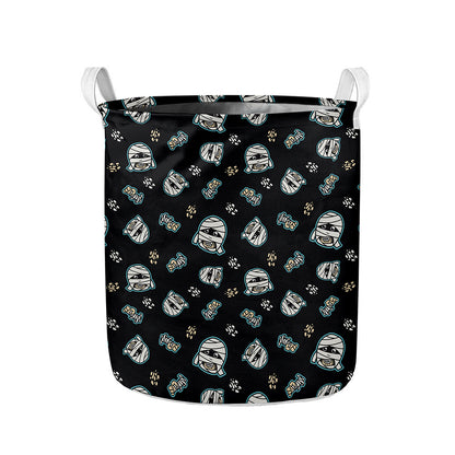 Cartoon Mummy Pattern Print Collapsible Laundry Basket