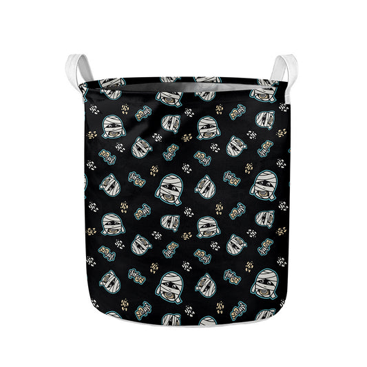 Cartoon Mummy Pattern Print Collapsible Laundry Basket
