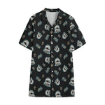 Cartoon Mummy Pattern Print Cotton Hawaiian Shirt