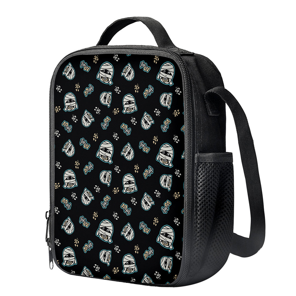 Cartoon Mummy Pattern Print Crossbody Lunch Bag