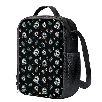 Cartoon Mummy Pattern Print Crossbody Lunch Bag