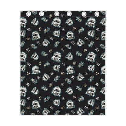 Cartoon Mummy Pattern Print Curtain