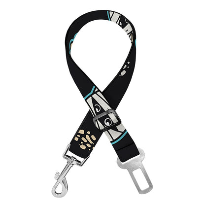 Cartoon Mummy Pattern Print Dog Seat Belt