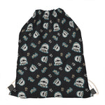 Cartoon Mummy Pattern Print Drawstring Bag
