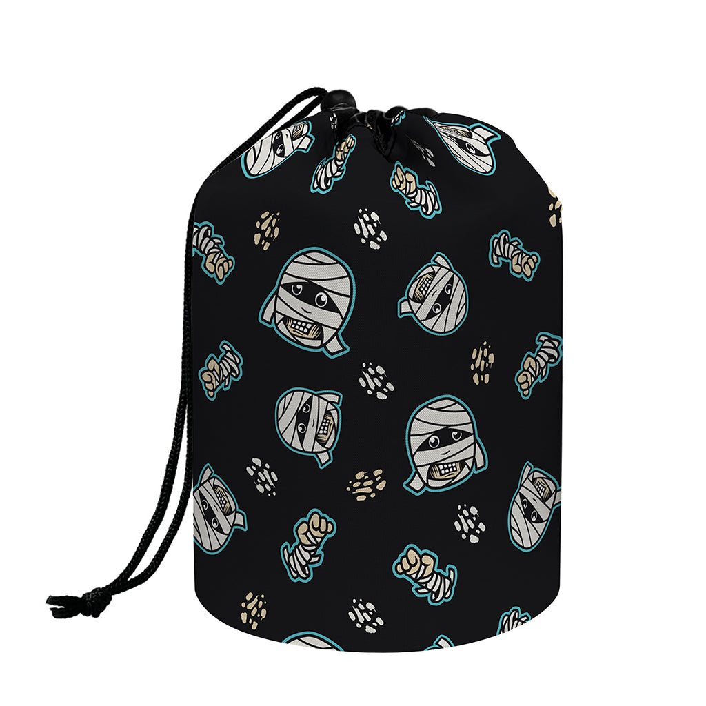 Cartoon Mummy Pattern Print Drawstring Makeup Bag