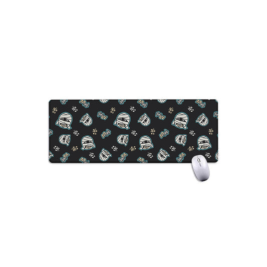 Cartoon Mummy Pattern Print Extended Mouse Pad