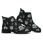 Cartoon Mummy Pattern Print Flat Ankle Boots