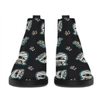Cartoon Mummy Pattern Print Flat Ankle Boots