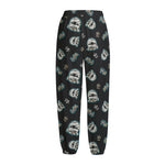 Cartoon Mummy Pattern Print Fleece Lined Knit Pants