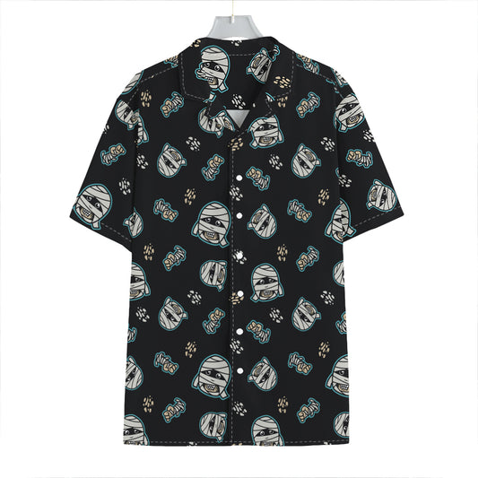 Cartoon Mummy Pattern Print Hawaiian Shirt
