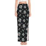 Cartoon Mummy Pattern Print High Slit Maxi Skirt