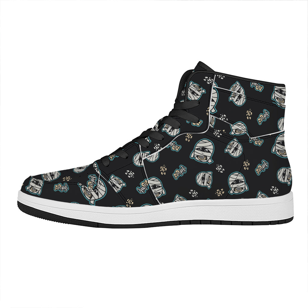 Cartoon Mummy Pattern Print High Top Leather Sneakers