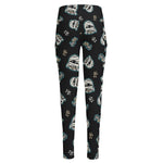 Cartoon Mummy Pattern Print High-Waisted Pocket Leggings