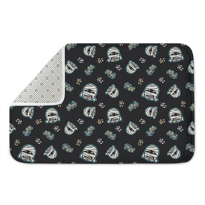 Cartoon Mummy Pattern Print Indoor Door Mat