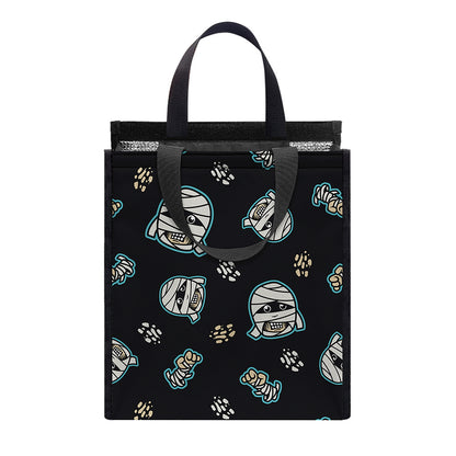 Cartoon Mummy Pattern Print Insulated Lunch Tote