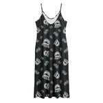 Cartoon Mummy Pattern Print Jersey Midi Cami Dress