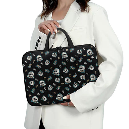 Cartoon Mummy Pattern Print Laptop Sleeve With Handle