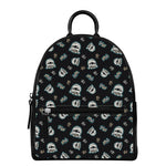 Cartoon Mummy Pattern Print Leather Backpack