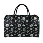 Cartoon Mummy Pattern Print Leather Duffle Bag