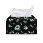 Cartoon Mummy Pattern Print Leather Tissue Box Cover