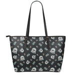 Cartoon Mummy Pattern Print Leather Tote Bag