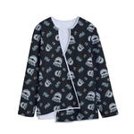 Cartoon Mummy Pattern Print Long Sleeve Short Coat