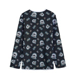 Cartoon Mummy Pattern Print Long Sleeve Short Coat