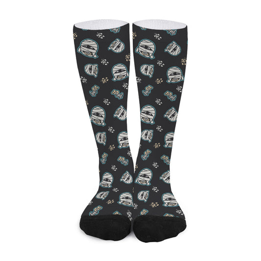 Cartoon Mummy Pattern Print Long Socks