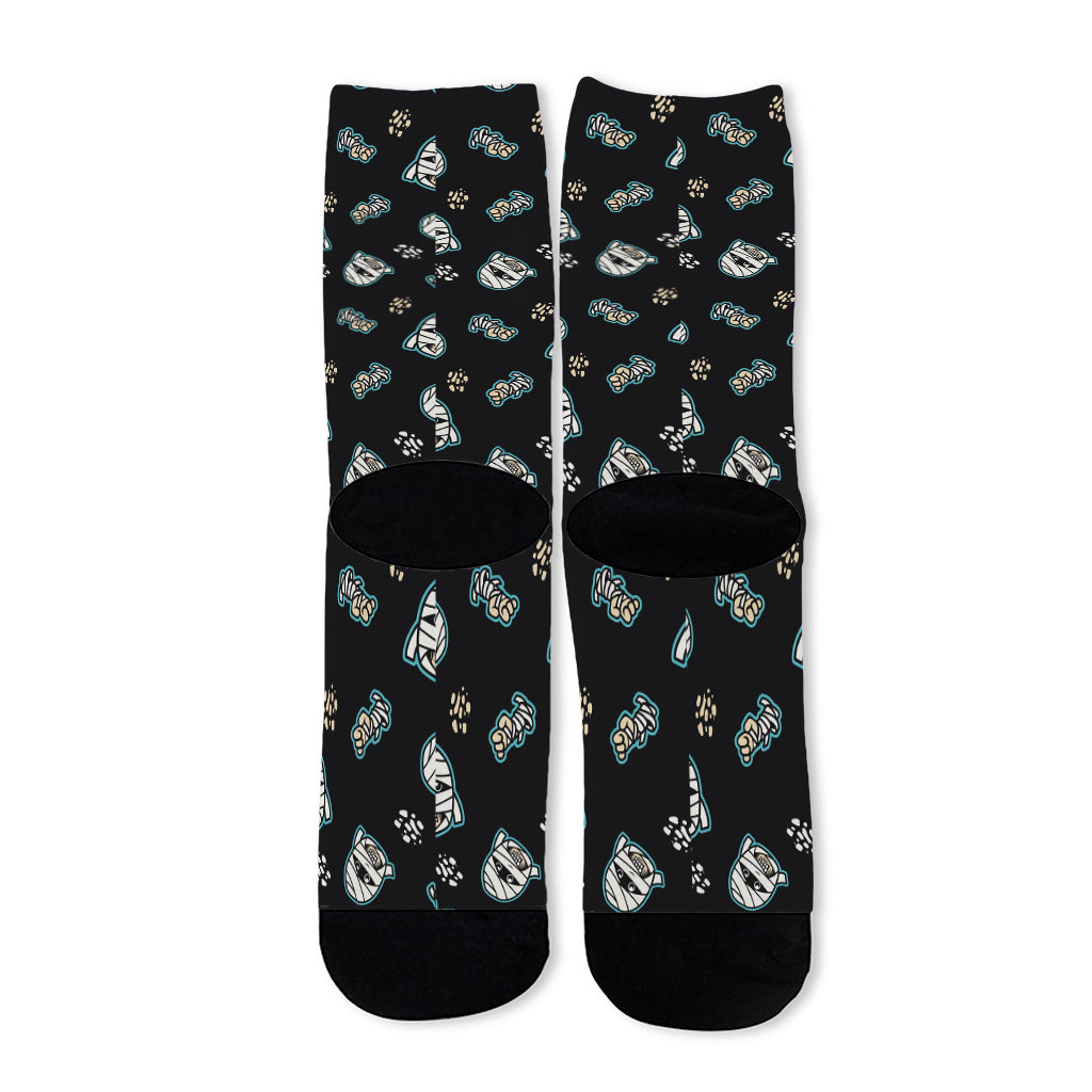 Cartoon Mummy Pattern Print Long Socks