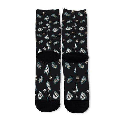 Cartoon Mummy Pattern Print Long Socks