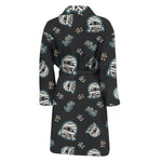 Cartoon Mummy Pattern Print Men's Bathrobe