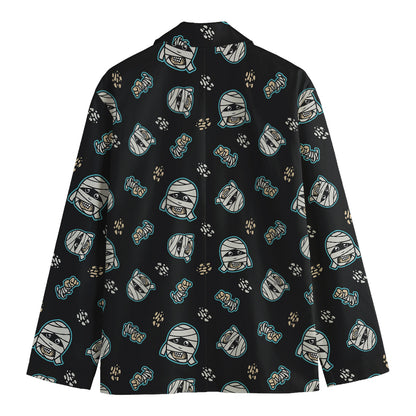Cartoon Mummy Pattern Print Men's Blazer