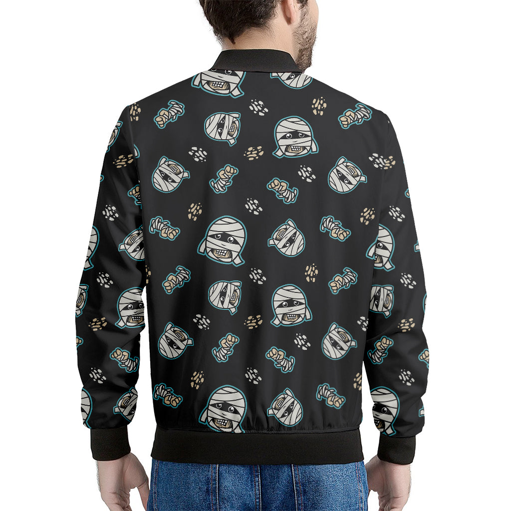 Cartoon Mummy Pattern Print Men's Bomber Jacket