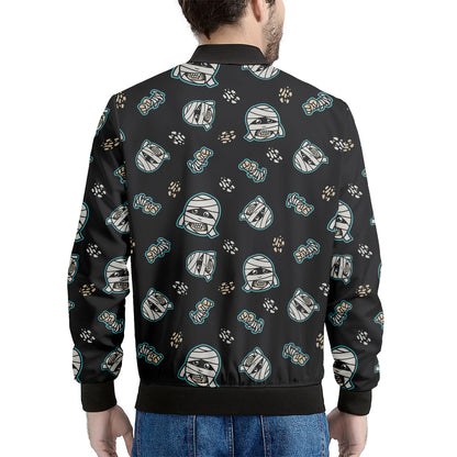 Cartoon Mummy Pattern Print Men's Bomber Jacket