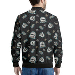 Cartoon Mummy Pattern Print Men's Bomber Jacket