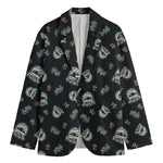 Cartoon Mummy Pattern Print Men's Cotton Blazer