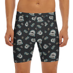 Cartoon Mummy Pattern Print Men's Long Boxer Briefs