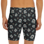 Cartoon Mummy Pattern Print Men's Long Boxer Briefs