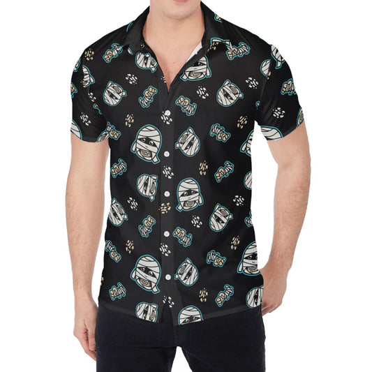 Cartoon Mummy Pattern Print Men's Shirt