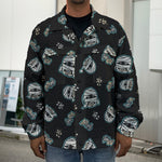 Cartoon Mummy Pattern Print Men's Shirt Jacket