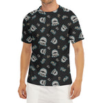 Cartoon Mummy Pattern Print Men's Short Sleeve Rash Guard