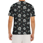 Cartoon Mummy Pattern Print Men's Short Sleeve Rash Guard
