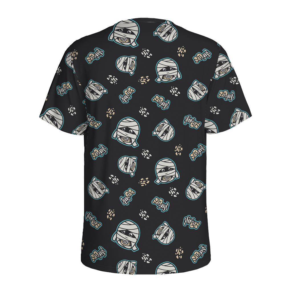 Cartoon Mummy Pattern Print Men's Sports T-Shirt