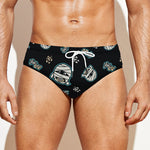 Cartoon Mummy Pattern Print Men's Swim Briefs