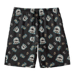 Cartoon Mummy Pattern Print Men's Swim Trunks