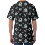 Cartoon Mummy Pattern Print Men's Velvet T-Shirt