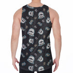 Cartoon Mummy Pattern Print Men's Velvet Tank Top